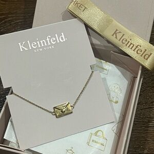 NWT kleinfeld New York Gold Envelope Pendant